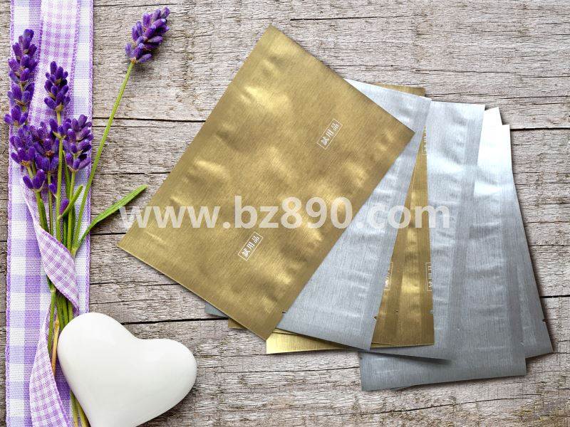 Manufacturer printed customized gold and silver hot laser metal wire drawing high-end packaging plastic bag